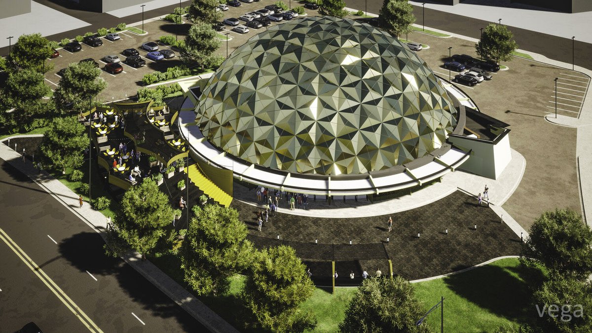 OKCTalk's tweet photo. Plans revealed to convert iconic Gold Dome to live music venue.  Full story and more images:  https://t.co/tgdmFCGXPf https://t.co/ktDcllgEy9