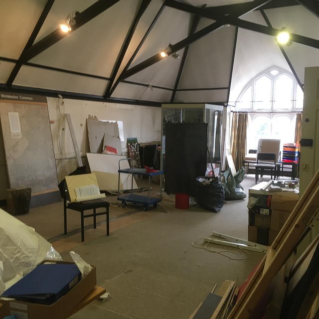 The refurbishment project is underway at the Museum of Wimbledon! This week their old display cabinets have been dismantled and the room stripped
