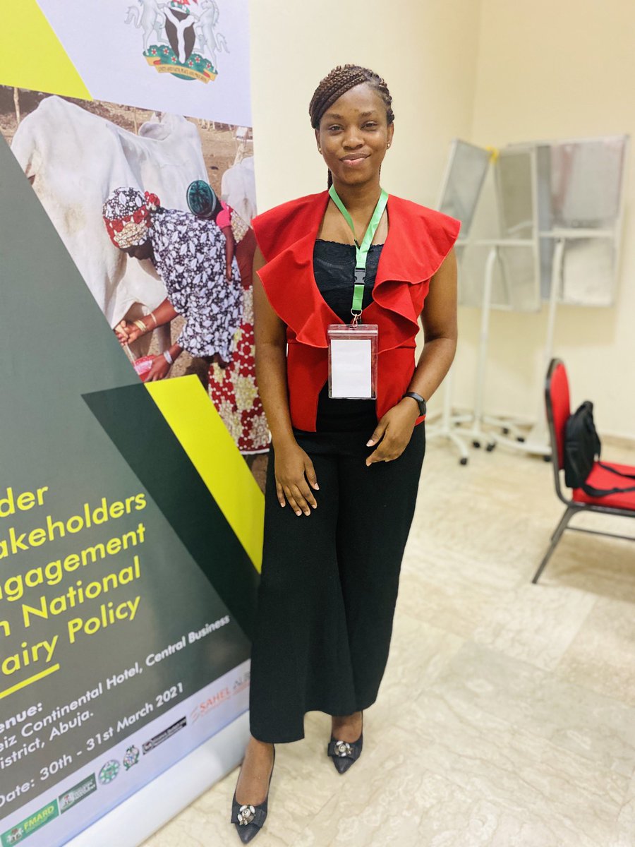 Ama_Eucharia's tweet image. Happening live is the policy review of National Dairy Policy. This 2-day conference organised by @FmardNg and supported by @sahelconsulting brought together stakeholders in the Nigerian Dairy Sector. #policyexperts #stakeholders #sahelconsulting #policyenthusiast #