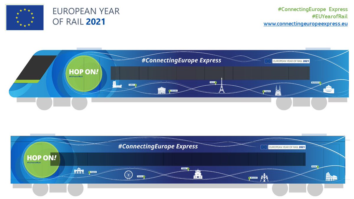 Transport_EU's tweet image. Hop on the #ConnectingEurope Express to enjoy a full European train experience as of Sept!
Whether at home or at the station, learn about the benefits of rail as 🌿sustainable,💡smart, ⚙safe means of transport & its role in connecting 🇪🇺
▶ connectingeuropeexpress.eu
#EUYearofRail