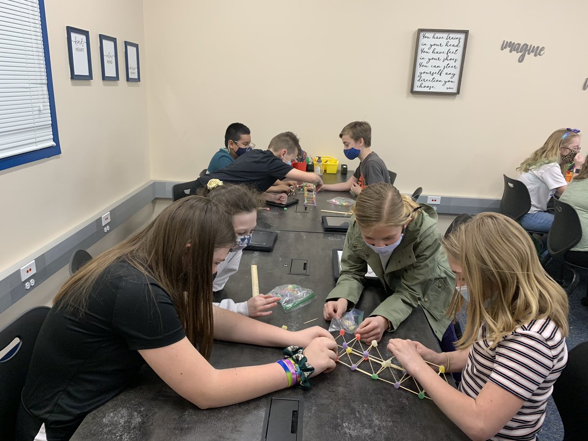 GorakBrandi's tweet photo. Gumdrop Bridge Design Challenge @WISRocks required planning, critical thinking, collaborating, designing, building, reflecting, re-building, and not giving up.  5th graders are excited for Demolition Day to test their bridge designs! https://t.co/Vh3jLUg2Tb