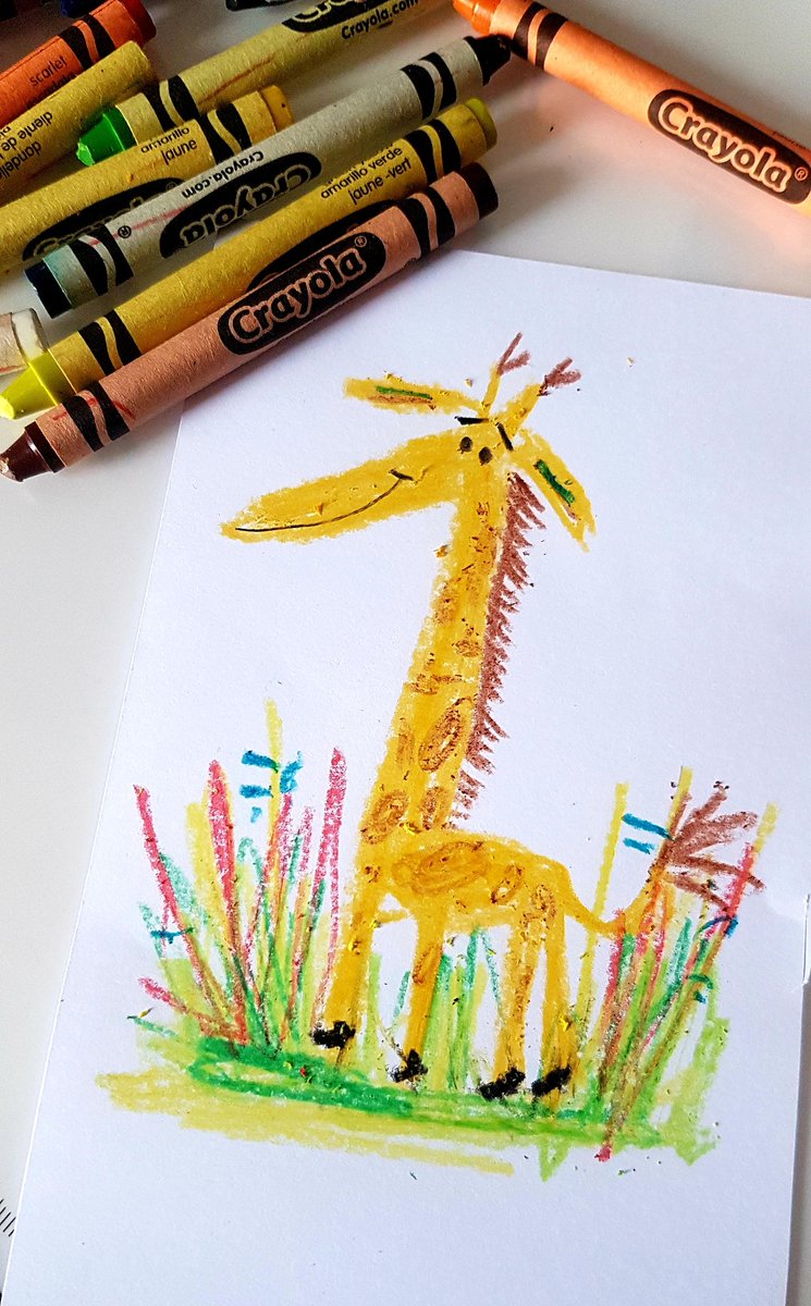 Happy #NationalCrayonDay!
#drawing #crayola #crayon #crayons #giraffe  #happynationalcrayonday