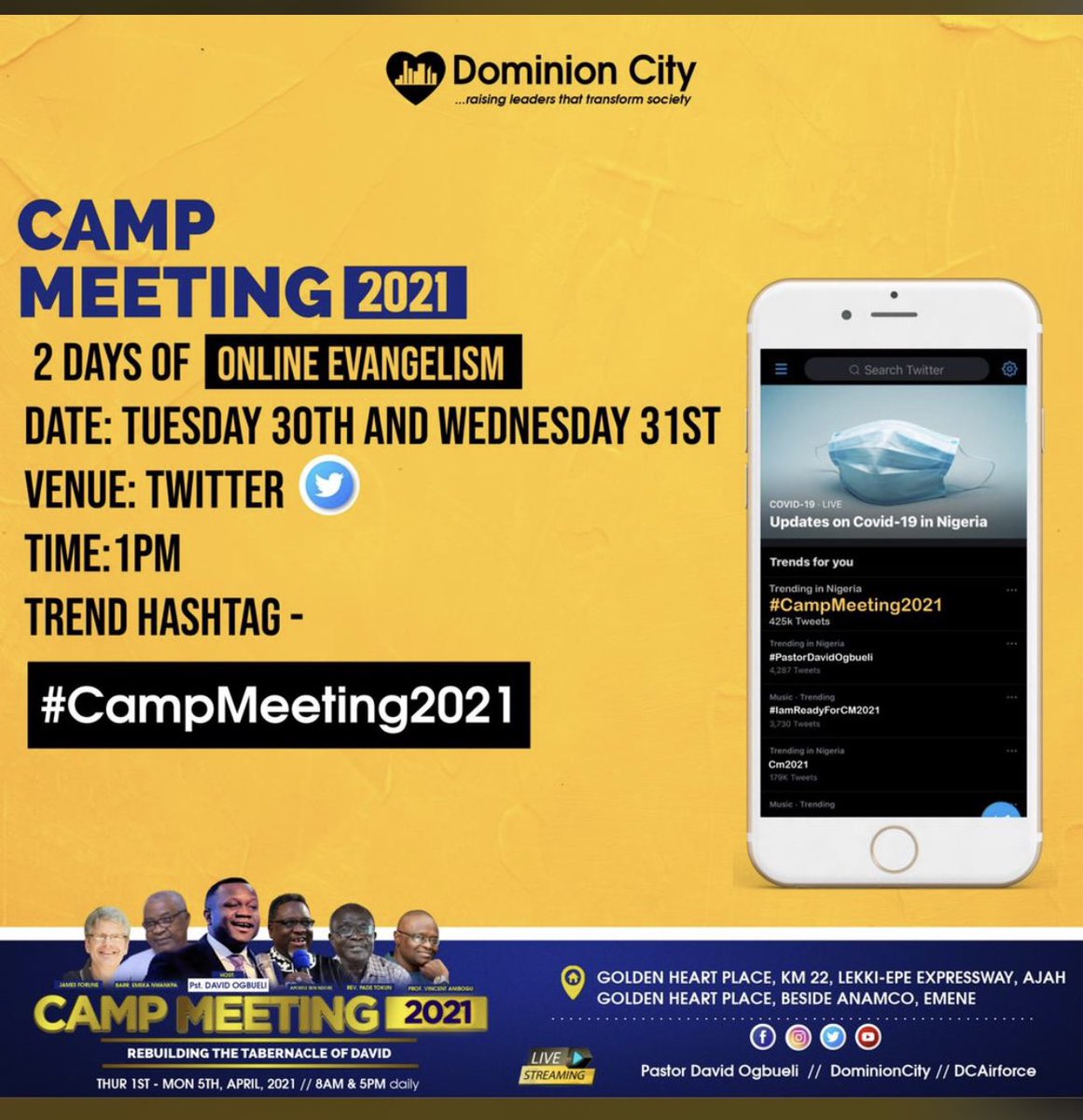 SholaOlapade's tweet photo. Where are our curators?
Post a picture from an old camp meeting &amp; let’s see how far God has brought us
#DominionCity
#CampMeeting2021 
#PastorDavidOgbueli 

@dominioncitylag 
@ifeanyiokeke @EmechebeUgonna @PMannyNsubong @dcikeja @TLaurels @InsigniaVirtual @mydcyaba @napsylalala https://t.co/9GAE7ZTQTM