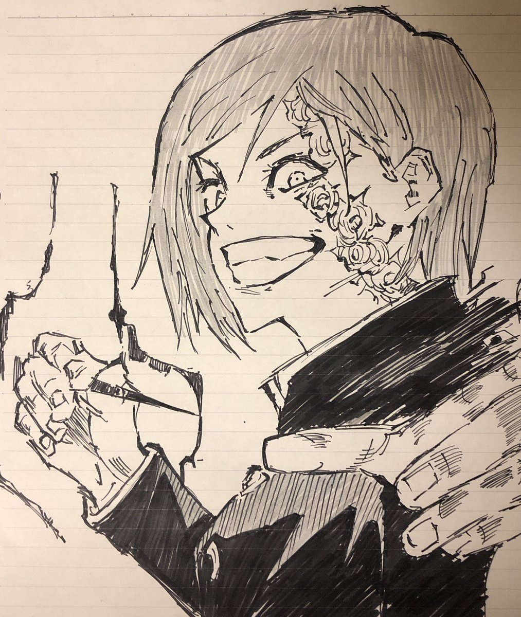 これは高1の時の美術の授業で描いた絵です 漫画のコマを使って2コマで