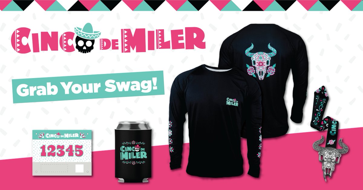 EventsVE's tweet photo. ⭐Cinco de Miler is never complete without some outstanding SWAG!⭐
 Register TODAY by clicking the link below and your swag will be shipped right to your door!⬇
https://t.co/0lNAbfsXTa 

*Register by April 11th at 11:59pm to ensure your gear arrives by race day! https://t.co/dmFX0G3FQK