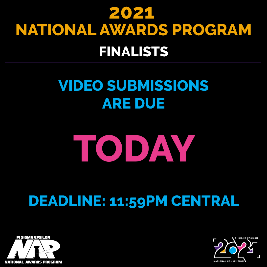 It's Final Round Video Deadline Day!  For all of our finalists, please make sure that your YouTube links are submitted via SmarterSelect by 11:59PM CENTRAL TONIGHT! #pseconv21⁠
⁠
Case Study: smr.to/p72855⁠
All Other Categories: smr.to/p72854