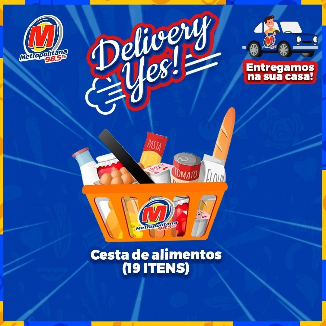metropolitanafm's tweet photo. 😁👉Se liga na 98.5 porque A QUALQUER MOMENTO tem sorteio de CESTAS CHEIAS DE ITENS DE MERCADO!!! 
.
Não se preocupe porque a gente vai levar pra você!!! 📻🛵
.
.
.
#Delivery #DeliverySp #DeliveryYes #FiqueEmCasa #Sorteio #Radio #Sp #MetropolitanaFm https://t.co/hAxpo46F2W