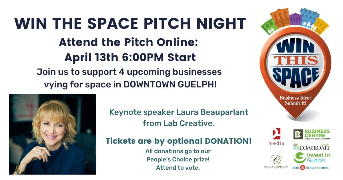 BCGuelphWell's tweet photo. We have our Top 4 Participants in our Win This Space pitch night! 

Stay tuned for a quick peak at the participants over the next few weeks.

Book your tickets now, all tickets are by donation with proceeds going to the #PeoplesChoice winner.
#pitchnight #winthisspace #guelph https://t.co/cqoFflMyeb