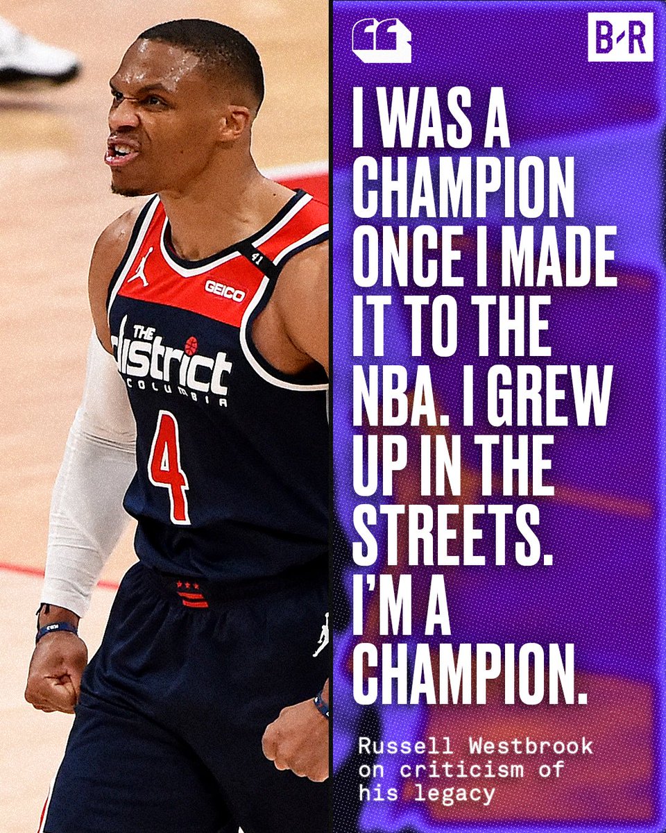 BleacherReport's tweet photo. Russ won’t let criticism of his legacy shake him. https://t.co/9Q19hPPVv0