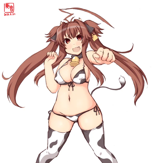 「ふっふっふ～!強くなったクマー♪」

#艦これ版深夜の真剣お絵描き60分一本勝負
#艦これ版真剣お絵描き60分一本勝負_20210331
#球磨 