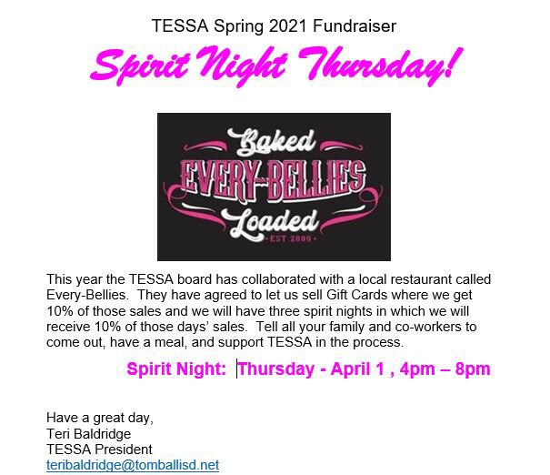 TESSATISD's tweet photo. Reminder Spirt night on Friday from 11 am - 8pm Every-Bellies !! Come out to support Tessa ! https://t.co/ggmnOmVgTf