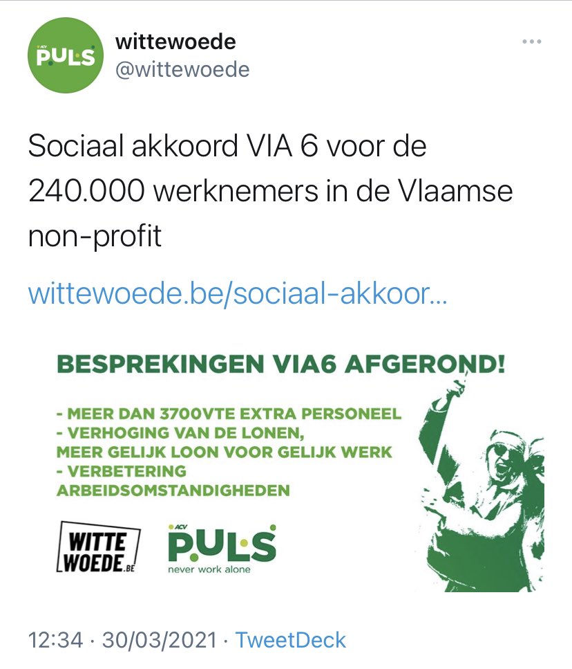 LiseVDC's tweet photo. Na meer dan 20 jaar acties voor meer personeel in de zorg en na een mega-zorgcrisis wordt eindelijk een stap vooruit gezet. 💪👏
Maar we zijn er nog niet, de noden zijn torenhoog na jarenlange onderfinanciering. #wittewoede #samensterk #zorgpact https://t.co/uyiEBvsqHY