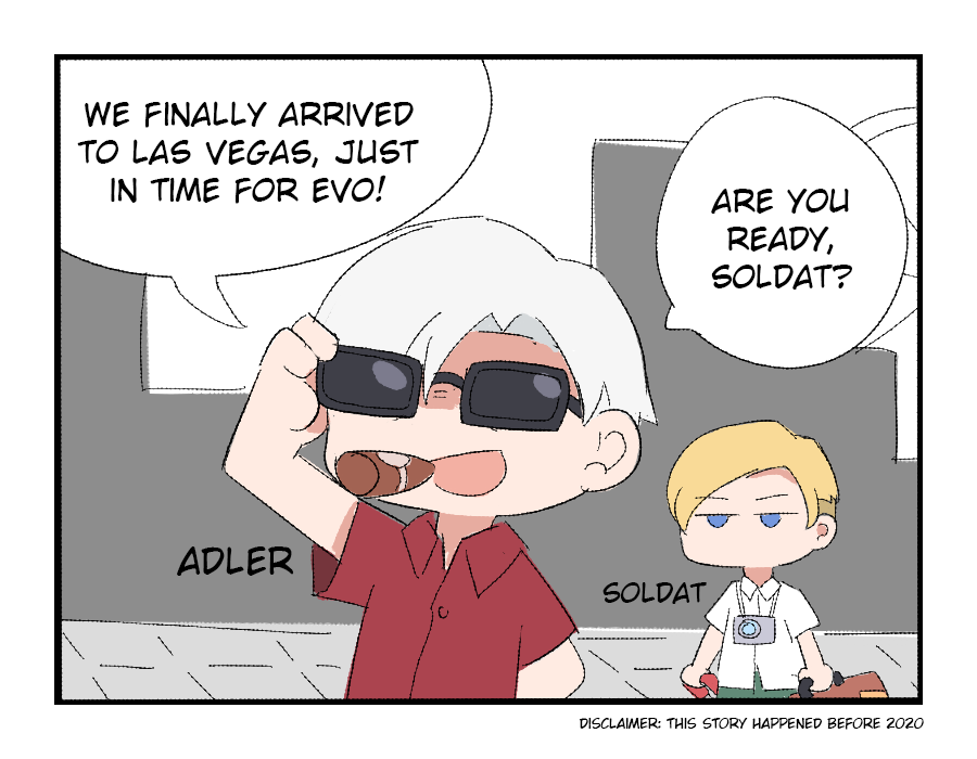 Adler and Soldat go to EVO. 