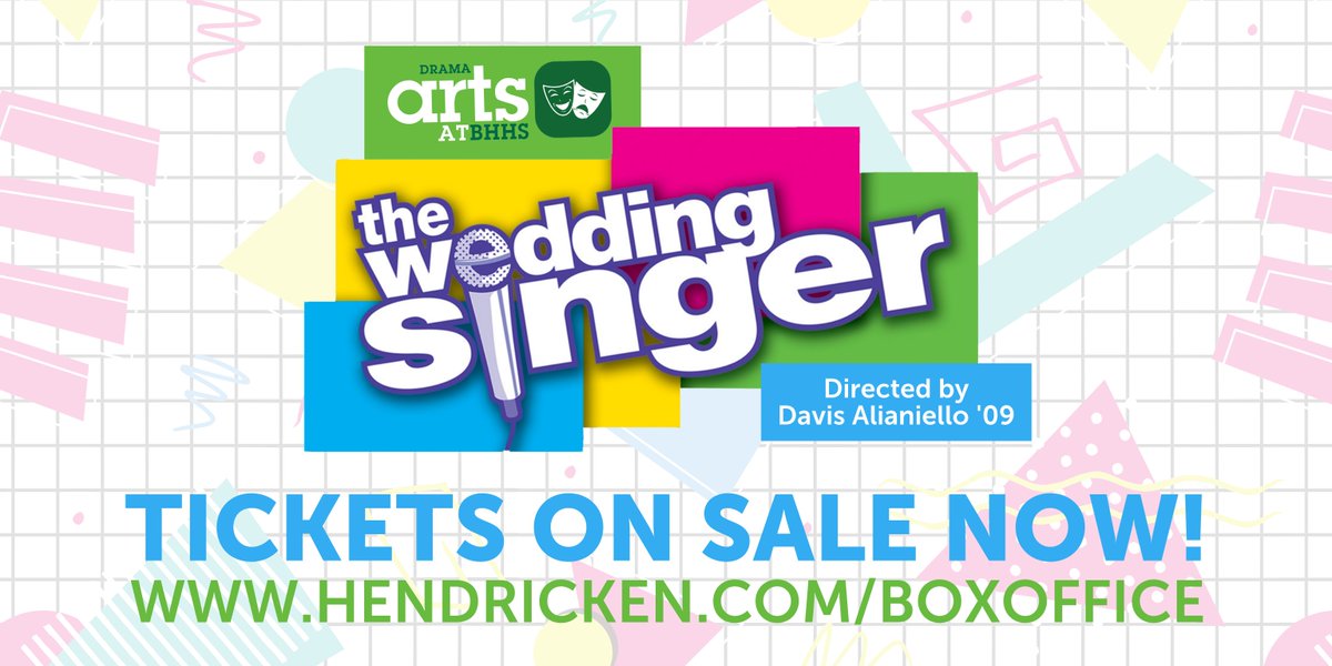 BHendrickenArts's tweet photo. Love will find you if you find your way to THE WEDDING SINGER! 🎤

Tickets for BOTH in-person performances and filmed premieres are available now at https://t.co/wHHkyvWsjL. https://t.co/uOE7lHUNw8