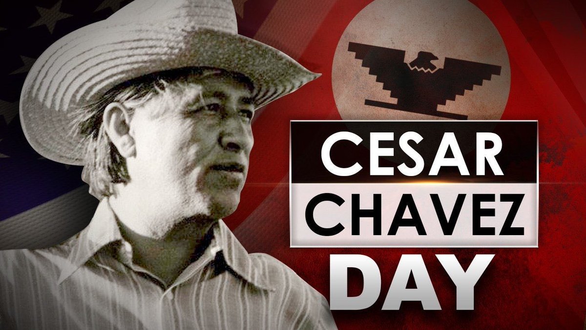 Through the teachings of Mahatma Gandhi and Martin Luther King Jr., Cesar Chavez inspired us to use our voice against injustices in non violent ways. Si Se Puede! Happy Cesar Chavez Day! #myhero
