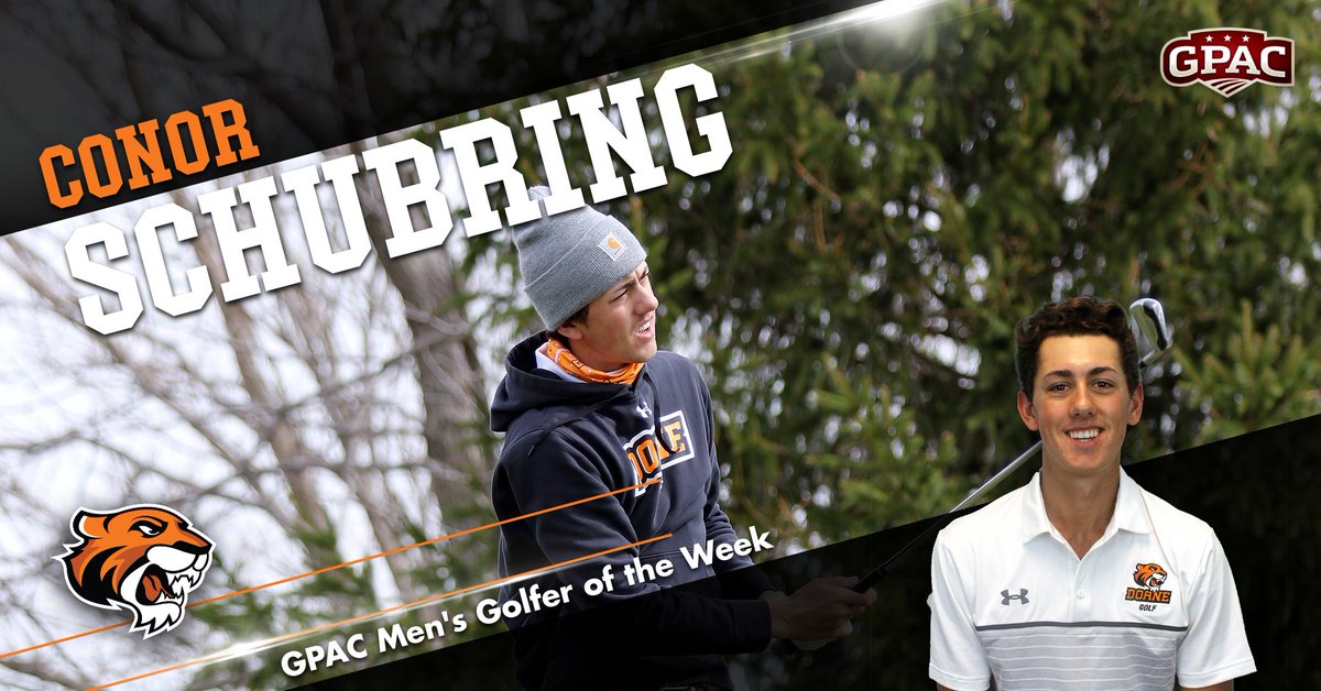 Congrats to Conor Schubring of #DoaneMGolf, named the GPAC Men's Golfer of the Week!