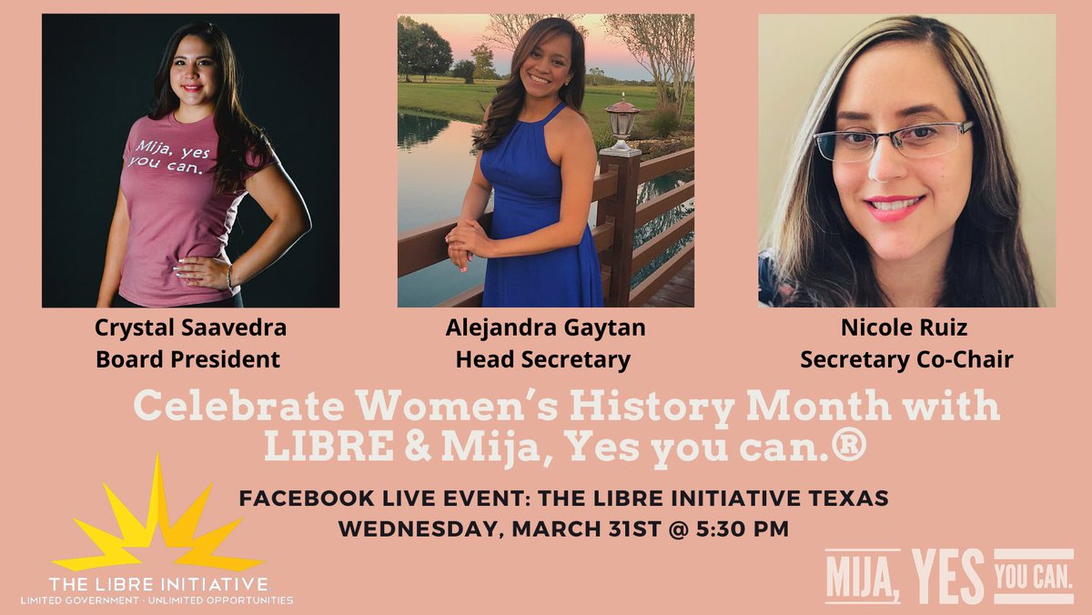 mijayesyoucan's tweet photo. 💫 Our Mijas are wrapping up Women’s History Month with two virtual events today! 💫

👩🏻‍💻 Click the link in our bio for more information on how you can register and join each event! 

••••
#MijaYesYouCan #MijaPower #TheMijaProject #Latina #womenshistorymonth https://t.co/eWBuKwfd33