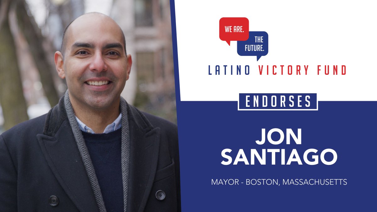 IamJonSantiago's tweet photo. I'm honored by @latinovictoryus endorsement! As a proud Latino &amp; Boricua, I'm grateful for their continued partnership on issues affecting Latinos &amp; all communities of color in Boston. When we unify communities to address inequities that hold some back, we all come out stronger. https://t.co/ikwj1GZwgB