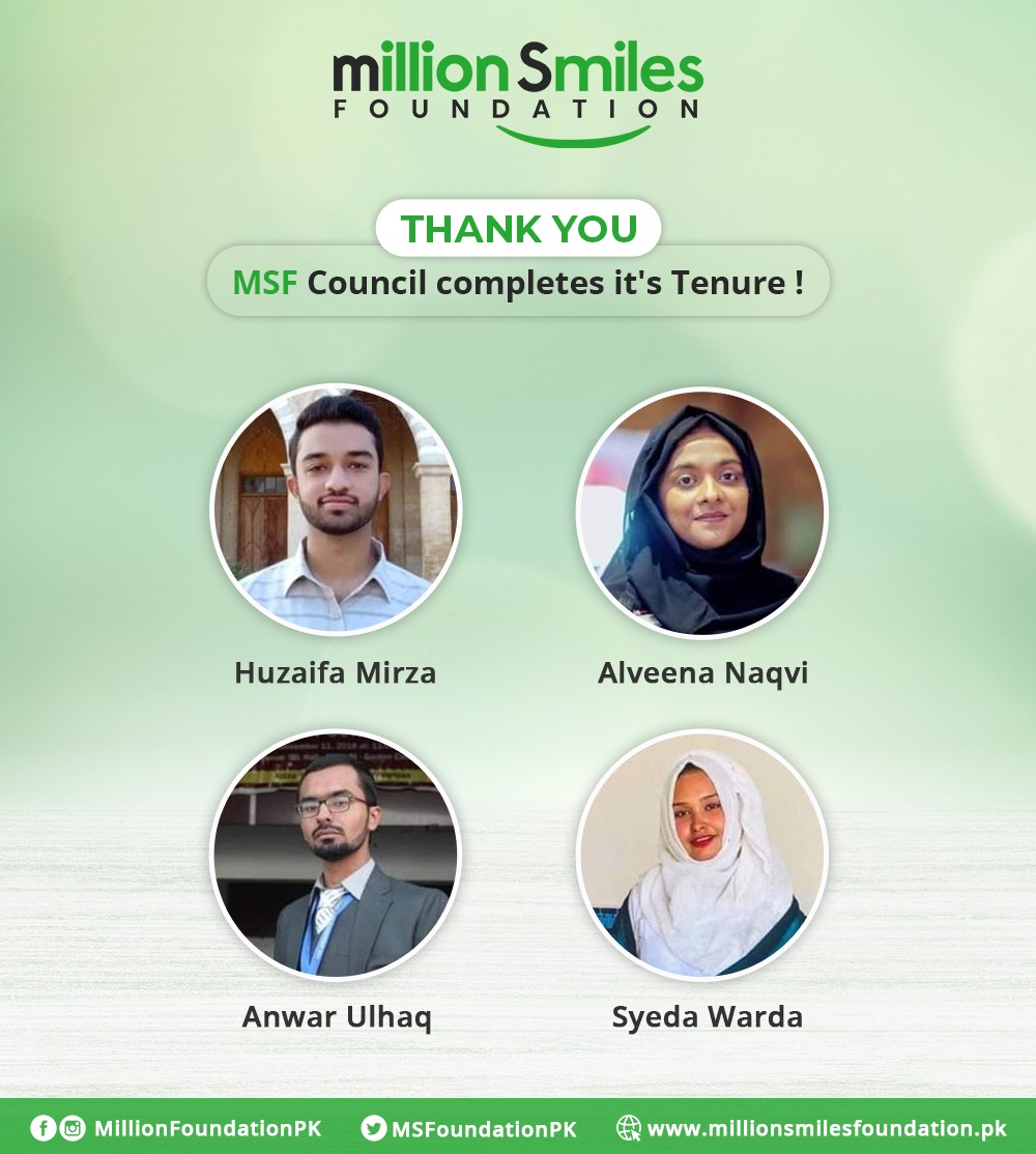 MSfoundationPK's tweet photo. THANK YOU... MSF Council completes it's Tenure !

The MSF Council was selected for 3 months, &amp; we whole heartedly thank all "Council Members" for completing the "3 months".

You all have worked amazingly for spreading  "#SmilesforHumanity" with Team Black Ninja &amp; Team Zrtugrul. https://t.co/zFHxmfBaZi
