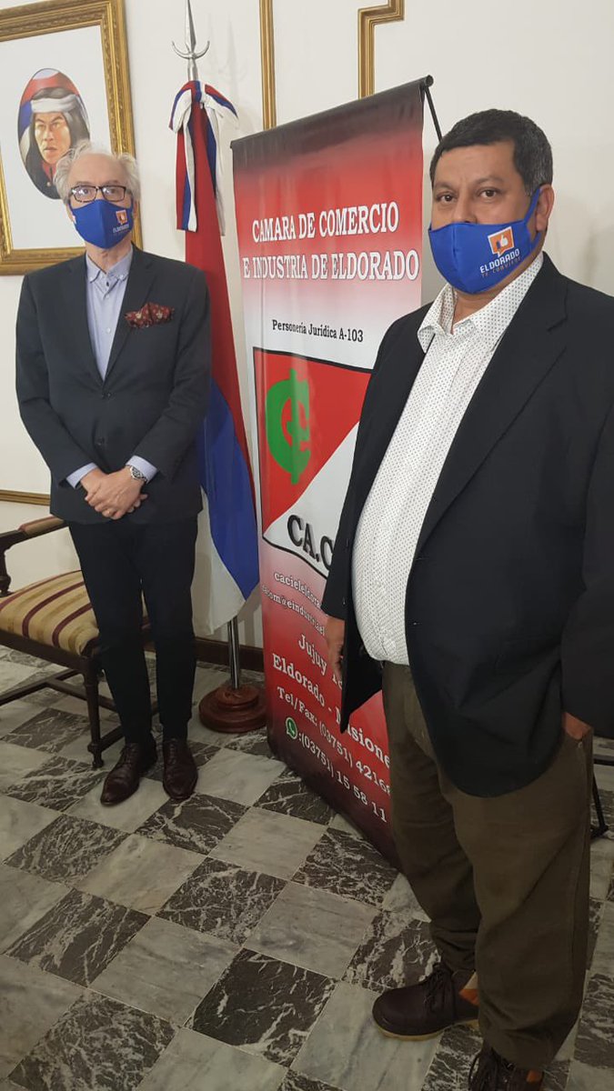 CEMISIONES's tweet photo. #HOY en casa de Gob. se realizó el lanzamiento “Eldorado te conviene” un programa con ofertas, reintegros y descuentos que se realizará del 3 al 8 de Mayo. Junto al gob. @herrerayflia y autoridades participó el pte. de la CEM @AleHaene y el pte. de la CACIEL, José Aguero https://t.co/7itWYhtrl5