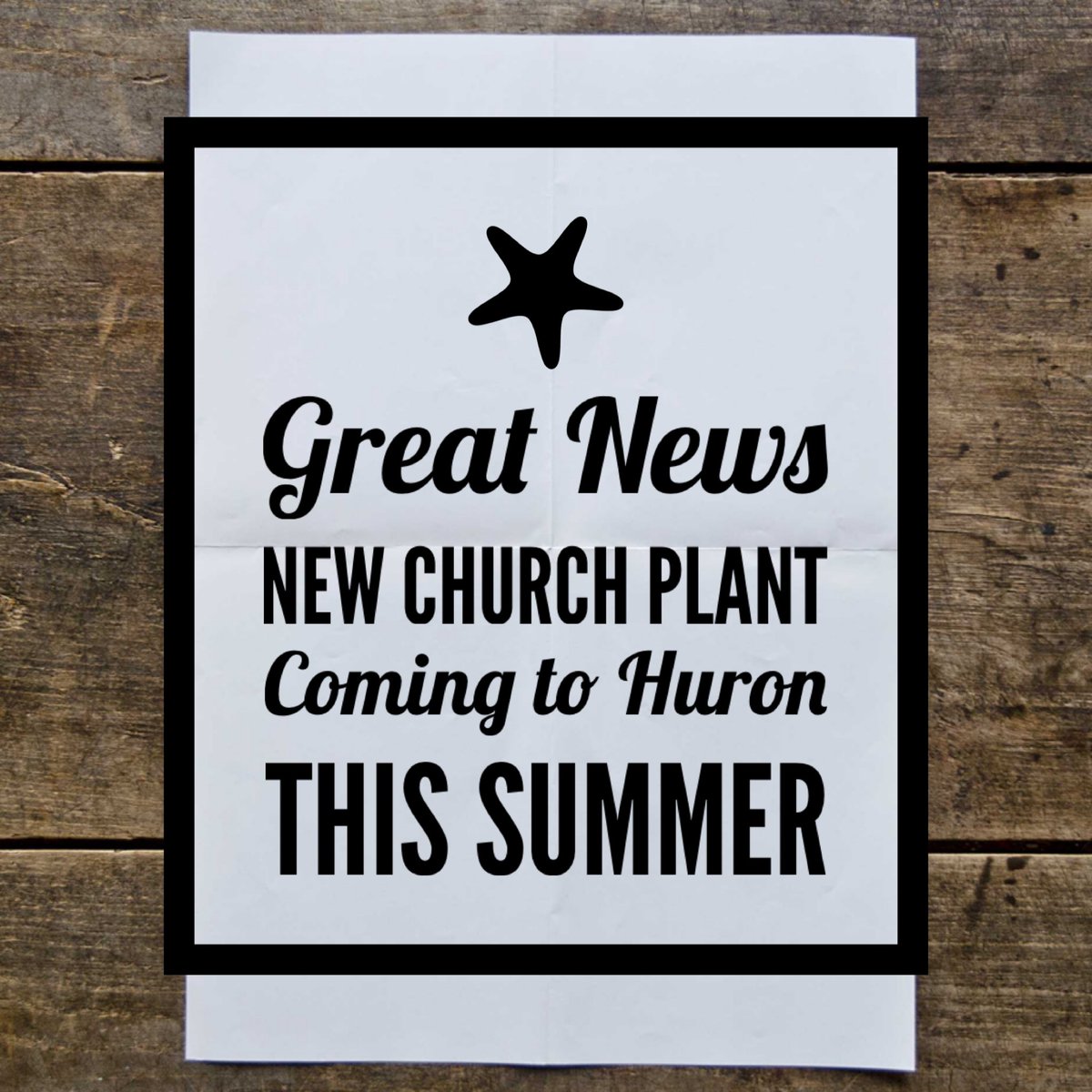 Exciting news. A new church will be planted in Huron SD this summer! Praying for revival in the land.