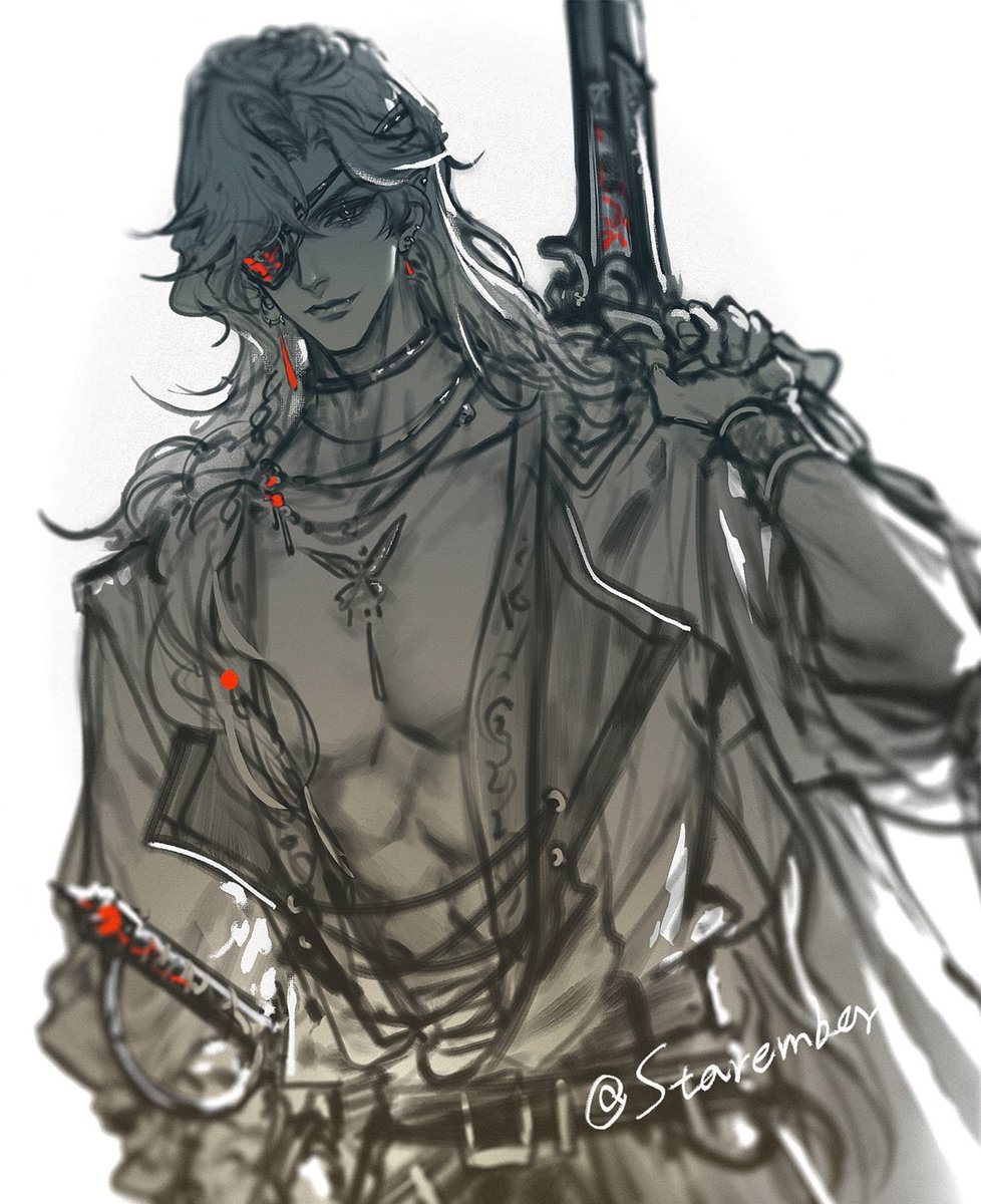 hualianful's tweet photo. I really think that starember's merman xie lian and pirate king hua cheng should meet 😳 https://t.co/PpsWs9Xvfi