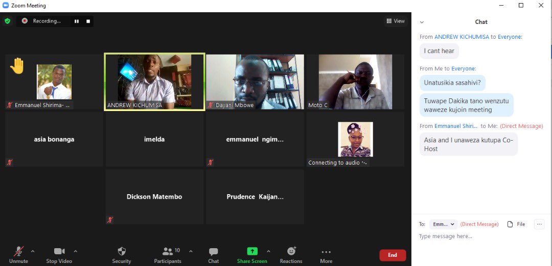 CamaraTanzania's tweet photo. Today we had our first zoom meeting with the ICT teachers from Geita, Dar es Salaam, Morogoro, Mbeya, and Dodoma.
It was a good opportunity to learn how they are supporting students to acquire ICT skills and plan how we can scale up our ICT club programs.
#Edtech #ctclub https://t.co/5OmbVXofV5