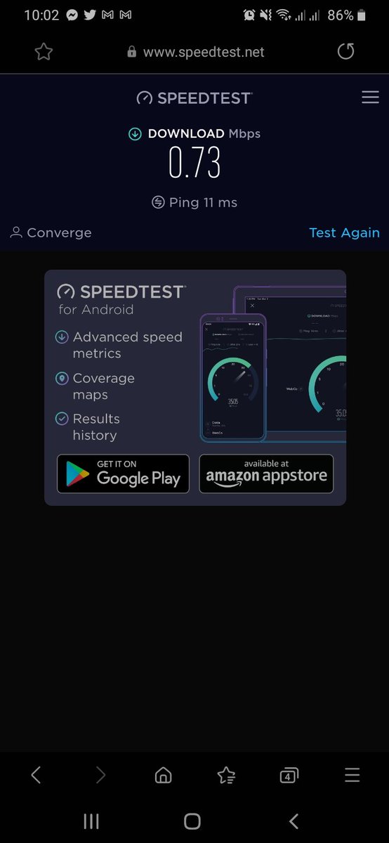 crislyngwt's tweet photo. Why Converge? Nakakatulong pa naman sa work kahit papano kahit ganto ang speed test 😂 25mbps nung inapply tas ganto ibibigay niyo? @Converge_CSU
#OwnYourFast #ExperienceBetter #FiberX1500 https://t.co/a4FZ9SGH0X