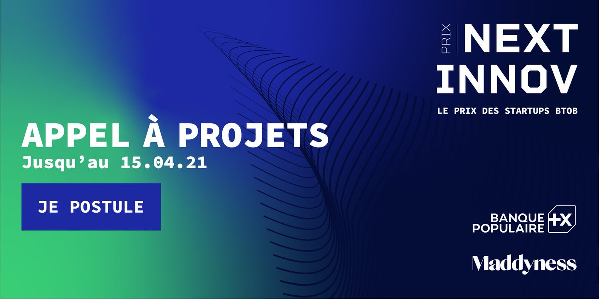 bymaddyness's tweet photo. Ça vous inspire ? ☁️
#Startups du #BtoB, vous aussi, tentez votre chance ! 

Le prix #NextInnov @bymaddyness X @BanquePopulaire revient en 2021 - avec des nouveautés ! 🌱

Candidatez jusqu'au 15 avril - Toutes les infos 👉 https://t.co/dyzUa6NgGr https://t.co/rTwOjrMUot