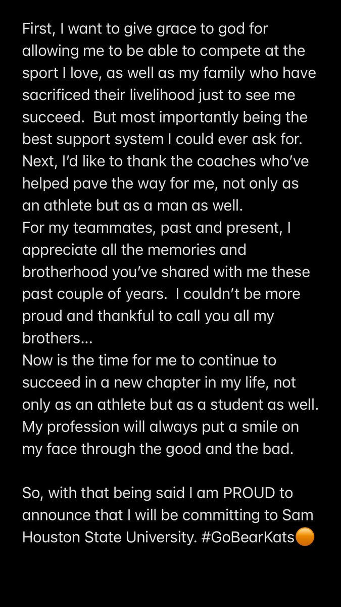 My decision🤝‼️ <a href="/AngryHalfMiler/">Coach SWERV M.Ed. R.A.A</a> <a href="/BearkatsTFXC/">Sam Houston T&F/XC</a> <a href="/CoachJonTipton/">Jonny Tipton</a> <a href="/coachjohnarnett/">John Arnett</a> @athletics_kk <a href="/HumbleISD_SCHS/">Summer Creek High</a> <a href="/rwright51/">rob wright</a> <a href="/SamHoustonState/">Sam Houston State</a> <a href="/TXMileSplit/">Texas MileSplit</a>