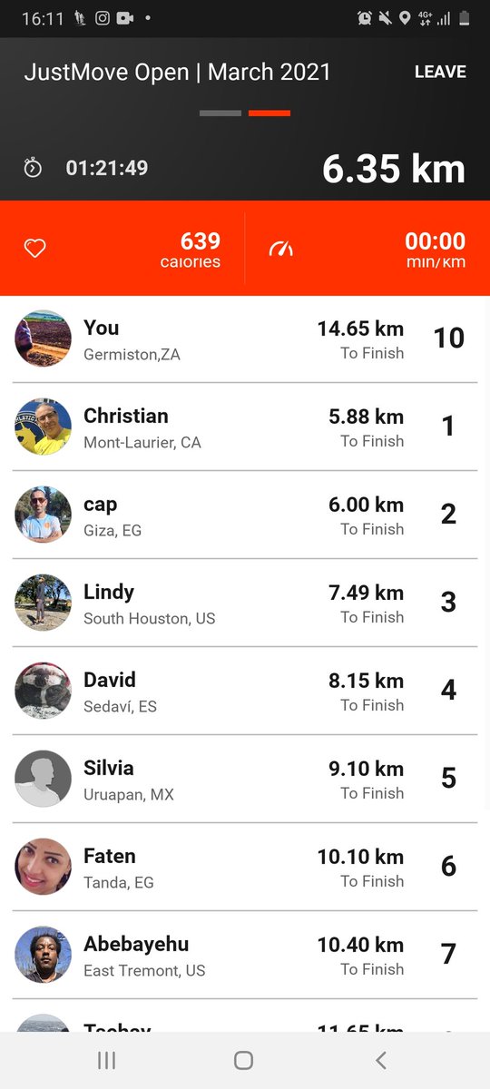 billysigudla1's tweet photo. Still running #21km At Position 10 singing #sempetelenna #saviourhearmyhumblecry by the late Pastor Israel Another #openhalfmarathon #Marchopenmarathon I am running #appjustmove @appjustmove #running #sbs #motivation #athlete and #pastor #fitness = #wealth #sbsrunning   #virtual https://t.co/7yi0sfvoGc
