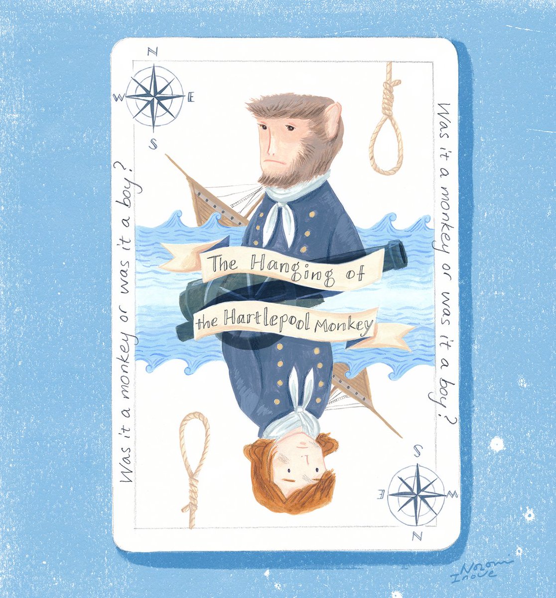 nozomiorange's tweet photo. Just sorting out works for my website and found this @theAOI competition submission I illustrated back in 2019. #hartlepoolmonkey #theaoi https://t.co/vxyBwWnx4D