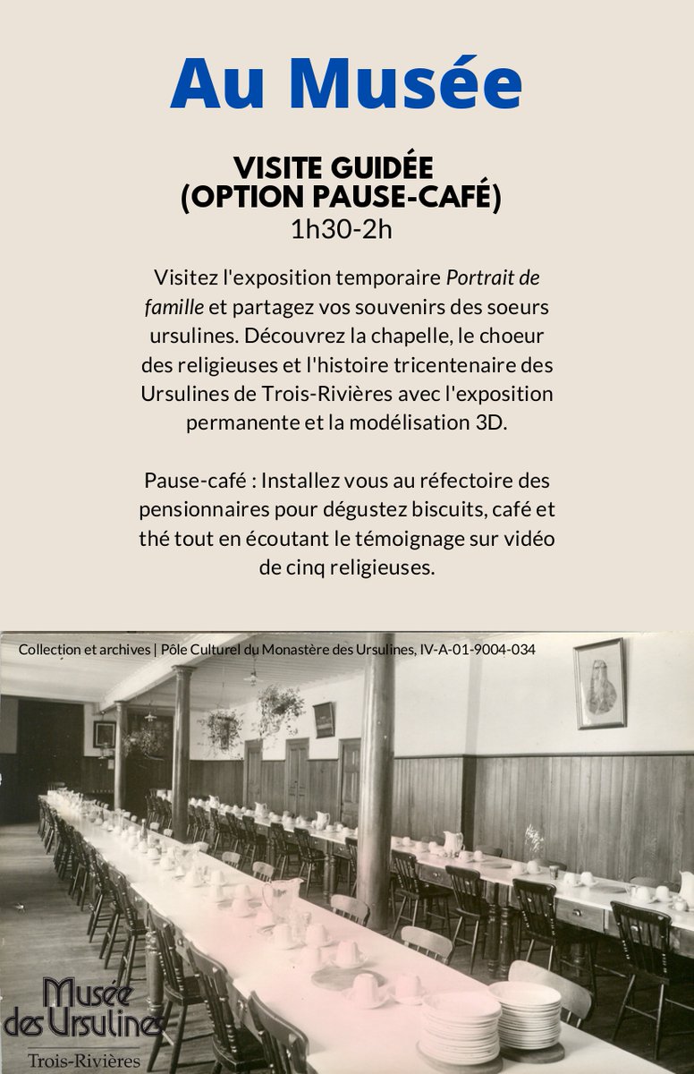 Vous voulez en savoir plus sur les Ursulines de Trois-Rivières ? Voici notre programmation pour les aînés 2021 avec trois formules possibles* : Chez nous, chez vous ou à distance ! #musee #ursulines #histoire #troisrivieres