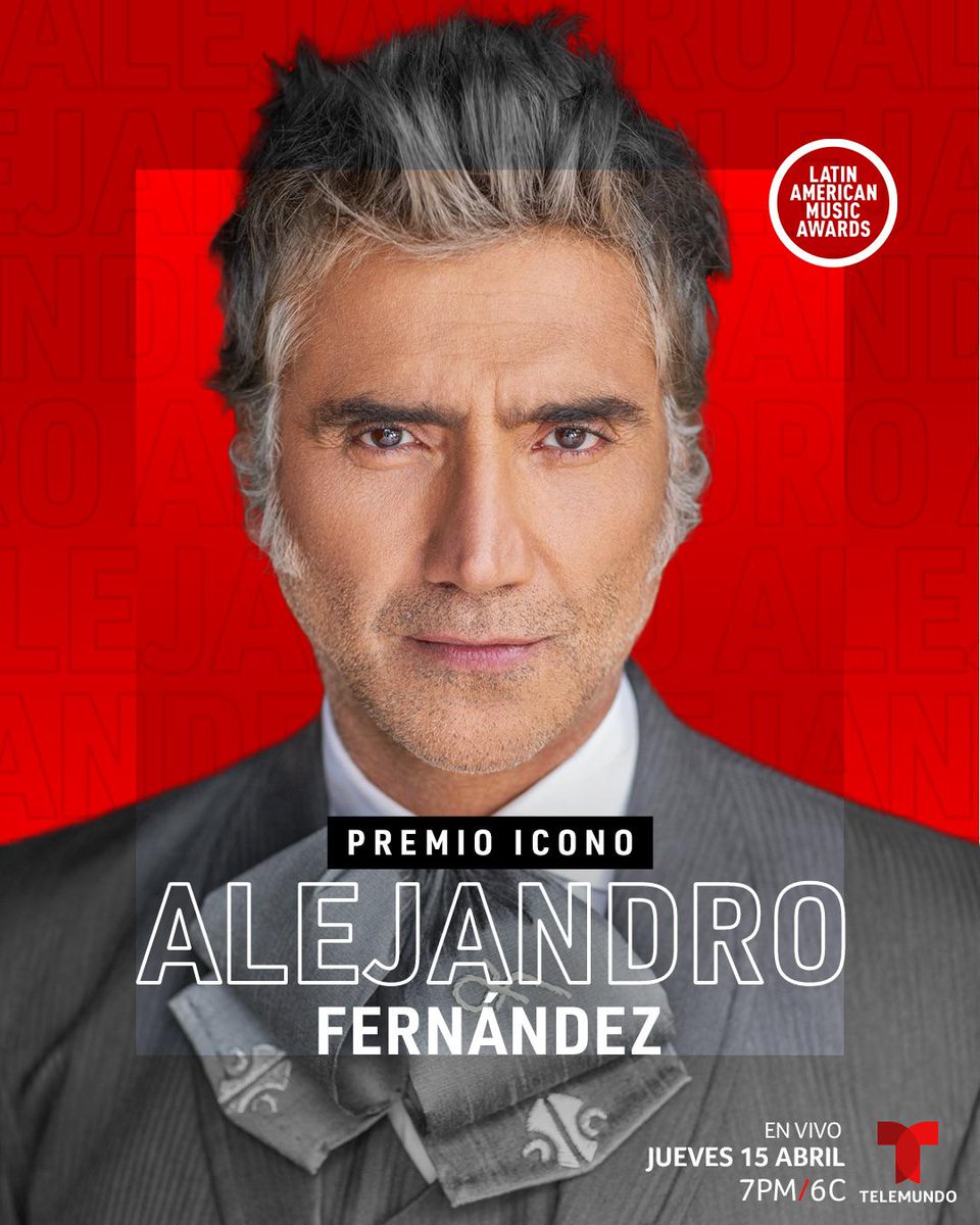 seitrack's tweet photo. .@alexoficial recibirá el Premio Ícono en la sexta edición de los @LatinAMAs. 🙌🏻

Además subirá al escenario para un estreno mundial. No te los pierdas este 15 de abril a las 6 pm por @Telemundo. 💥

#LatinAMAs https://t.co/QY9ymyWpKl