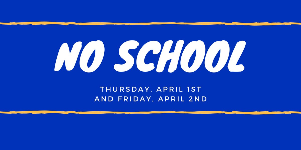 A quick reminder that there is no school on Thursday, April 1st or Friday, April 2nd. We look forward to welcoming students back on Monday, April 5th! ow.ly/chh950EbzD5 #isdstrong