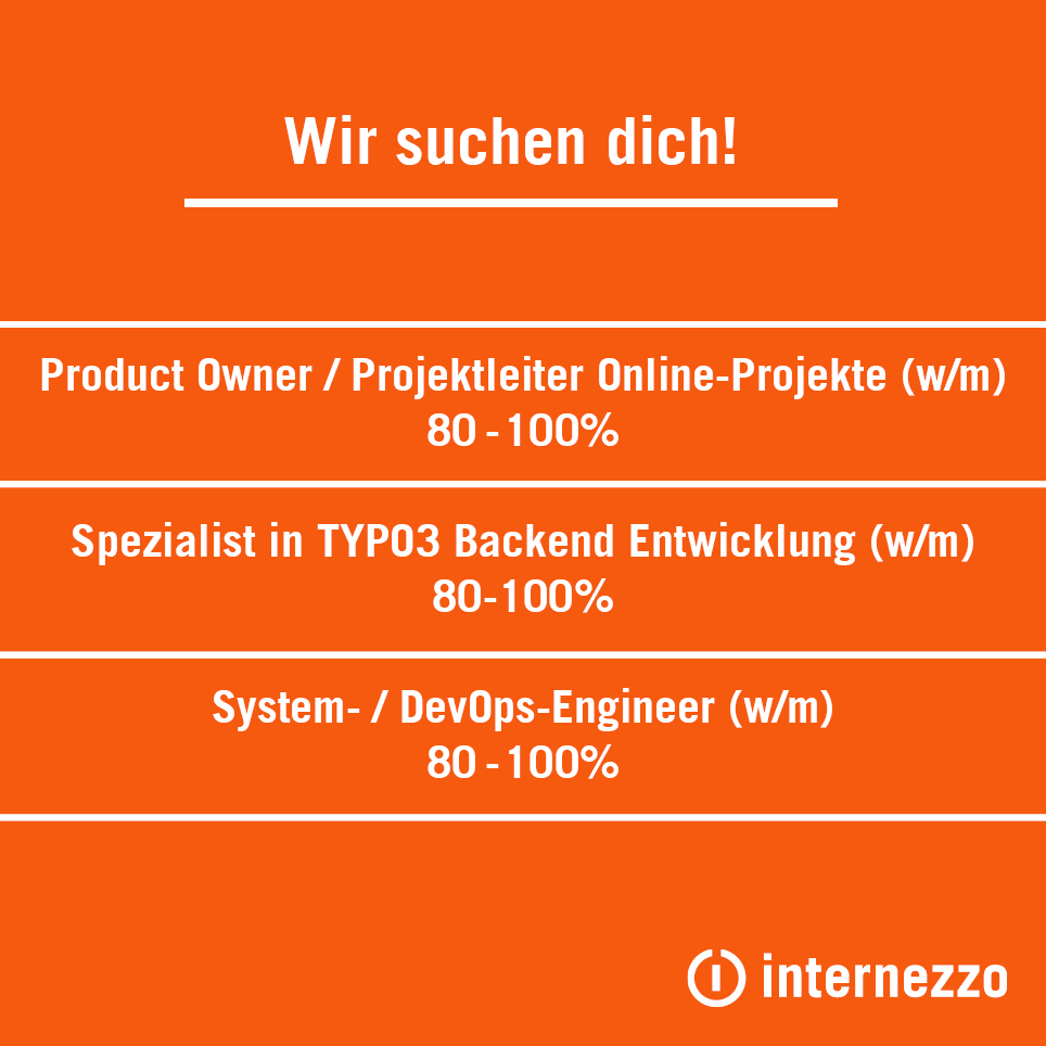 internezzoag's tweet photo. 3 attraktive Jobs... werde Teil des digitalen Wandels mit spannenden Projekten und tollen Kunden. Interessiert?
Dann findest du mehr Infos unter:
https://t.co/wqNXb6Y6pw

#Projektleiter #Agilität #Online #Projekte #ProductOwner #agile #webdevelopment  #typo3 #webentwicklung https://t.co/64CuPdVPO8