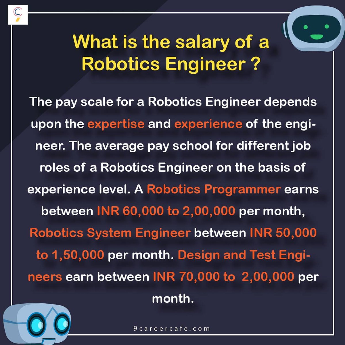 9CareerCafe's tweet photo. Calling out all the robotics fanatics.
Here's the path and we are ready to guide you!
Comment your view about it
Follow us to keep updated about new professions
@9CareerCafe
#robotics #robots #ml #artificialintelligence #artificialintelligenceai #roboticsengineering #robotalks https://t.co/pS5Kyv0N3j