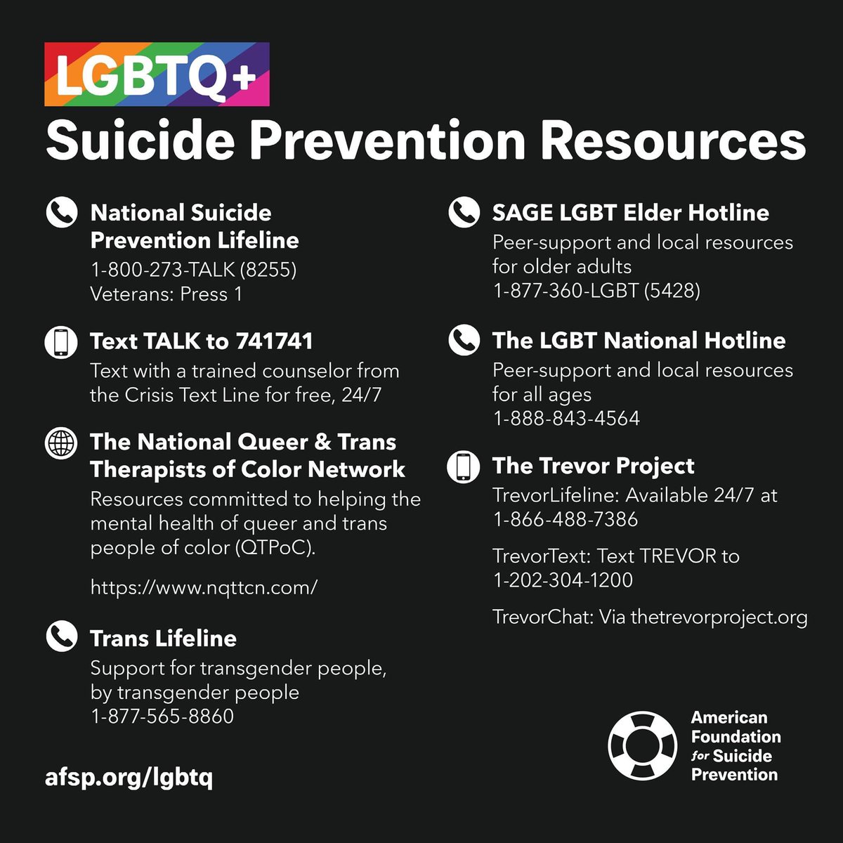 AFSPMichigan's tweet photo. Today is #TransDayofVisibility. We know that anti-trans discrimination contributes to mental health concerns and suicide risk. Today, we celebrate and lift up our transgender family, friends, and neighbors, and let them know their lives matter. Check out these resources! ❤️🏳️‍⚧️ https://t.co/4QXauZePs1