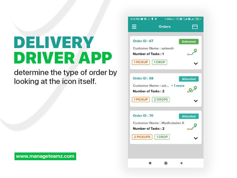 ManageTeamz's tweet image. Delivery Driver App - Based on the allocated orders by the Admin, the drivers can easily determine the type of order by looking at the icon itself.
Check out it with free signup : bit.ly/3m1EFVi
#DriverTrackingApp #DeliveryDriverApp #DeliveryManagementSoftware
