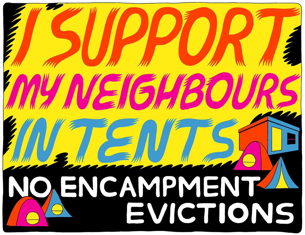 HZKraz's tweet photo. Encampments all over Toronto have been served Notice of Trespass for April 6. I don’t believe in criminalizing houselessness. @JohnTory

#ShareTOParks #NoEncampmentEvictions

https://t.co/UR1tPSHO8l https://t.co/Kj6Q2sSWnL