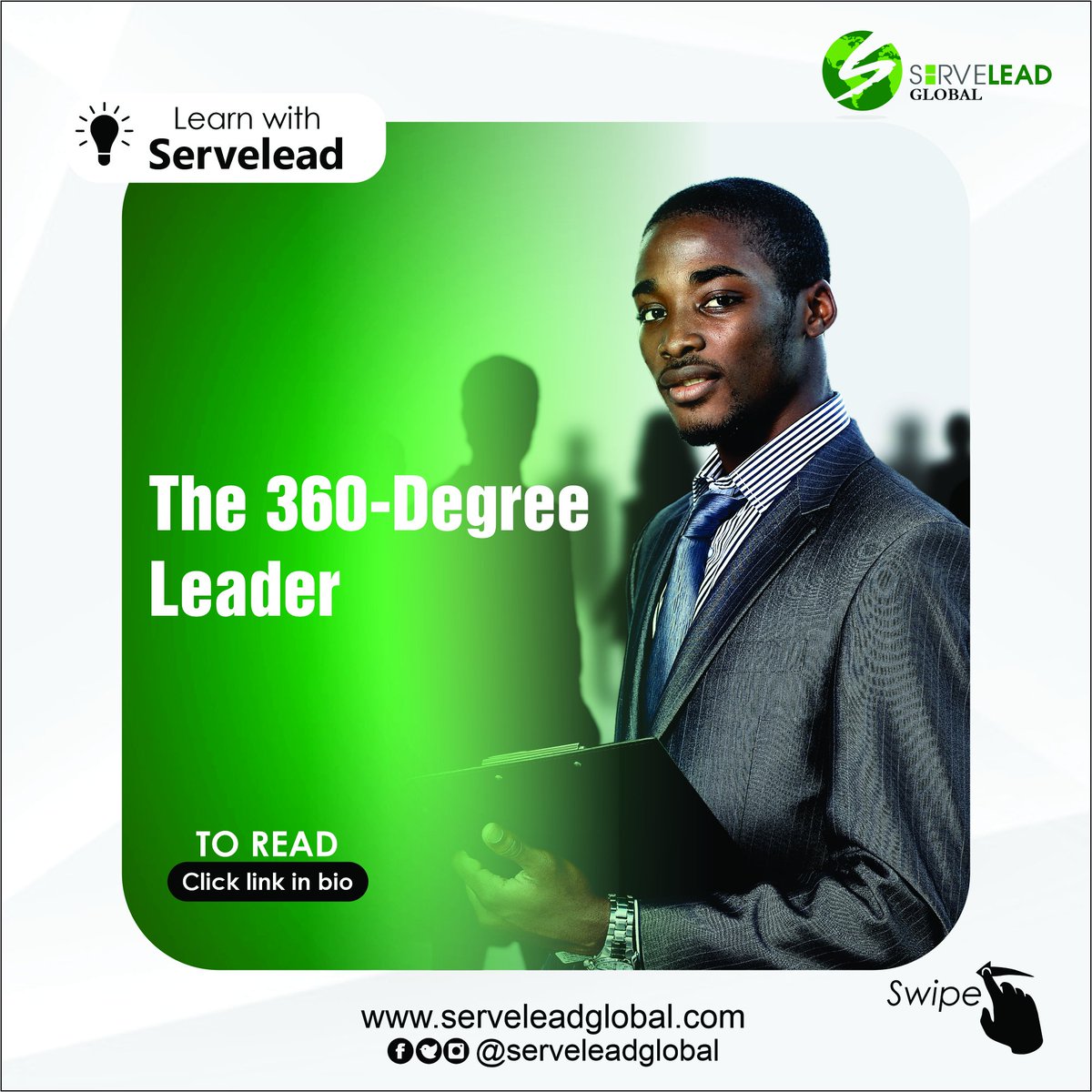ServeleadGlobal's tweet photo. The 360-Degree Leader leads up, leads across and leads down
.
Check out the new  blogpost 👇🏾and learn how to grow your influence and create impact as leader
.
https://t.co/SlczB4PUgE
.
.
#learnwithservelead #leadership #impact #influence https://t.co/KB8xs4SmIt