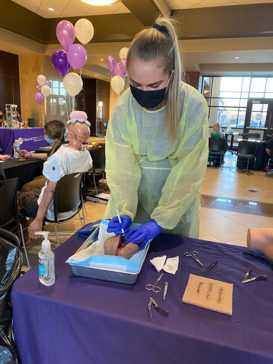 Three of our seniors spent their evening presenting our program at the Edmond Public Schools career exploration event!!  Great job girls!!
