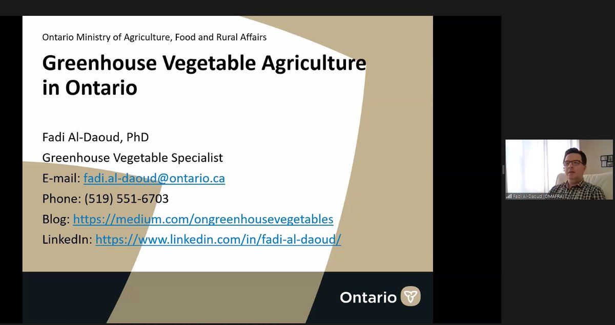 RegionalEcDevON's tweet photo. Learning about greenhouse agriculture from @OMAFRA greenhouse vegetable specialist, Dr. Fadi Al-Daoud. Did you know that the highest concentration of greenhouses in North America is in southwestern Ontario? #ONLocalFood #OntAg https://t.co/XCakBYkRJ1