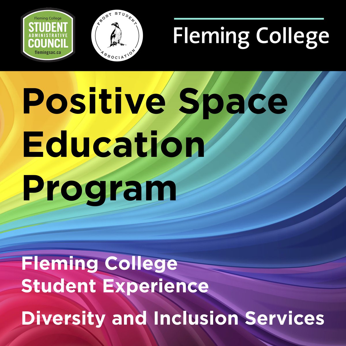 FlemingCollege's tweet photo. Fleming prides itself on being a welcoming place for all. To commemorate #TransDayofVisibility, Fleming Student Experience - Diversity &amp; Inclusion Services is hosting a special session of Positive Space Level Two: LGBT2SQ+ Allyship at 3 p.m. Register here: https://t.co/09jBd7nmOX https://t.co/5Jxr9XAbOL