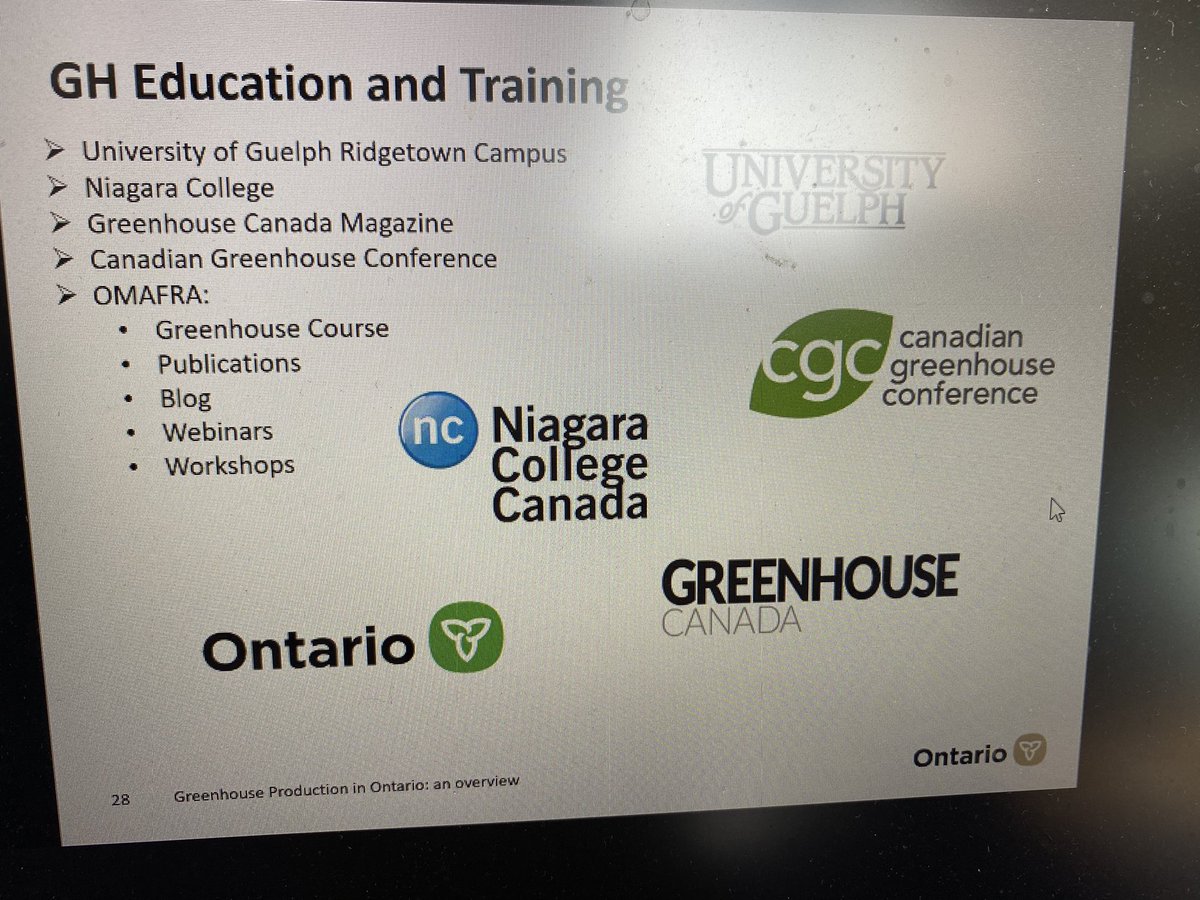 Fadi shares some great resources for greenhouse education and training <a href="/uofg/">University of Guelph</a> <a href="/CdnGreenhseConf/">Cdn Greenhouse Conf</a> <a href="/greenhousecan/">greenhousecan</a> @OMAFRA #ONLocalFood