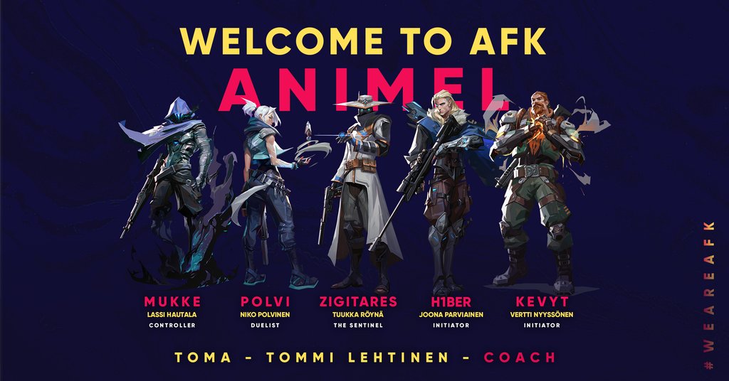 Not AFK signing another full roster of incredibly buffed pros.
With the added bonus of a coach!

No.

Not us. 👀

Welcome <a href="/MukkeFPS/">Mukke</a>, <a href="/polvixd/">polvi</a>, <a href="/zigitares/">Tuukka Röynä</a>, <a href="/H1berr/">H1ber</a>, <a href="/Kevyt_/">Kevyt</a> and
<a href="/toma_fps/">TOMA</a>!

Play as a team, sign as a team! 👥

#WeAreAFK