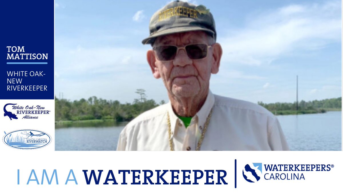 WaterkeepersNC's tweet photo. Tom Mattison is the White Oak-New Riverkeeper and was named Riverkeeper Emeritus by Robert Kennedy, Jr., President of Waterkeeper Alliance, for his dedication and service. Meet Tom > https://t.co/agoBlb9w1L #WaterkeeperWednesday #NC #Waterkeepers https://t.co/bMQSfp9jVX