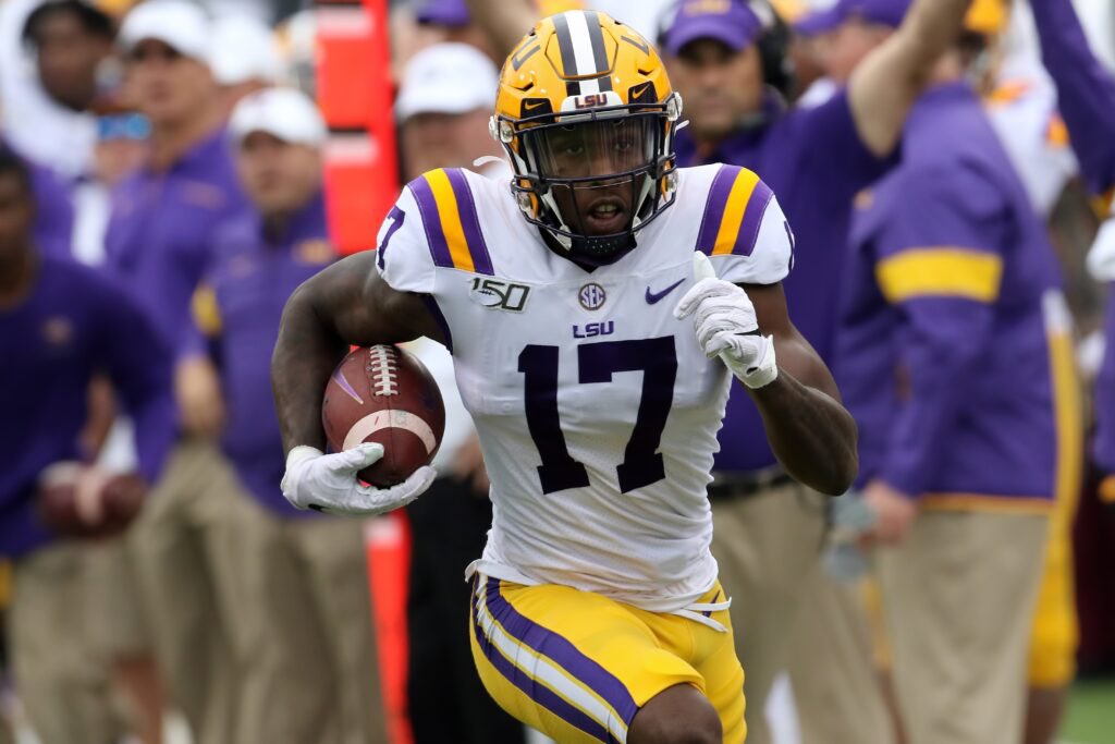 DraftVogel's tweet image. Unofficial LSU 40 times (first run)

Ja’Marr Chase 4.38
Terrace Marshall Jr 4.38
Racey McMath 4.34