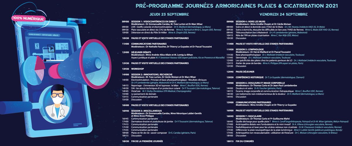 TheraShare's tweet photo. 🎊 Le pré-programme des #JAPC2021 est disponible !

👜 Industriels, vous souhaitez participer aux #JAPC ? Envoyez-nous un e-mail à info[@]https://t.co/LKfVOmi0zf, nous vous transmettrons le dossier de partenariat !

#PLAIES #CICATRISATION #ECONGRÈS #EFORMATION #IDE #IDEL #MÉDECIN https://t.co/NDzqVGrY15