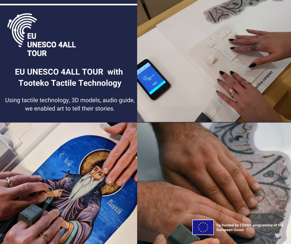 Have you ever thought about how visually impaired people admire art? The EU UNESCO4ALL TOUR collaborated with <a href="/Tooteko/">tooteko</a>, an innovative tech company that utilised 3D replicas, tactile technology, and audio guide to allow VI people to admire art in a new way!

#COSME_EU #u4atrips